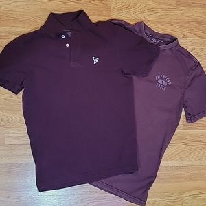 American Eagle mens shirts size xsmall maroon color